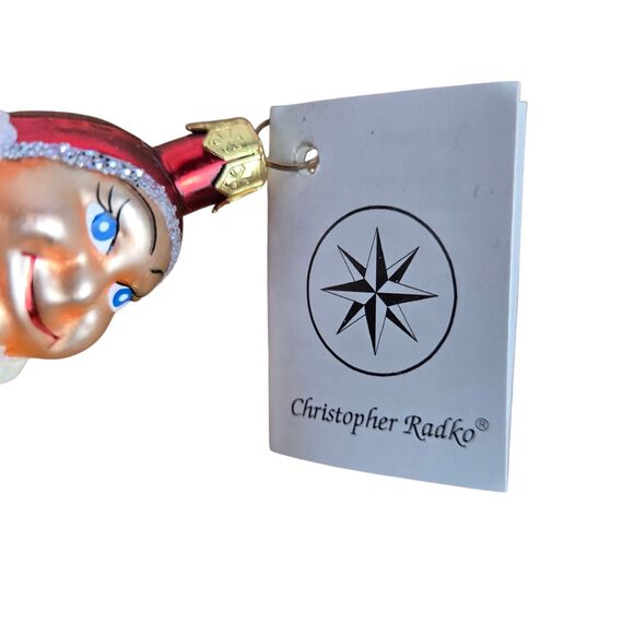 NWT Christopher Radko Jack Frost Icicle Ornament Red White Twist 6" - Picture 6 of 9